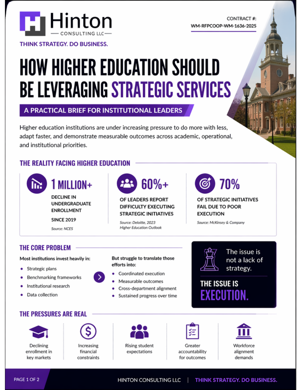 Leveraging Strategic Services in Higher Education
